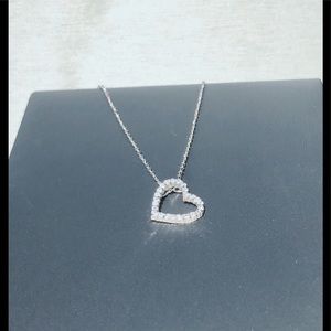 Sterling Silver Dimond Heart Necklace